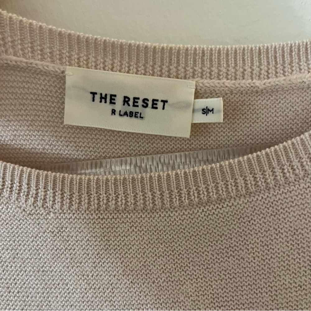 The Reset R Label Essential Pullover Wool Sweater Natural S/M - Picture 7 of 13